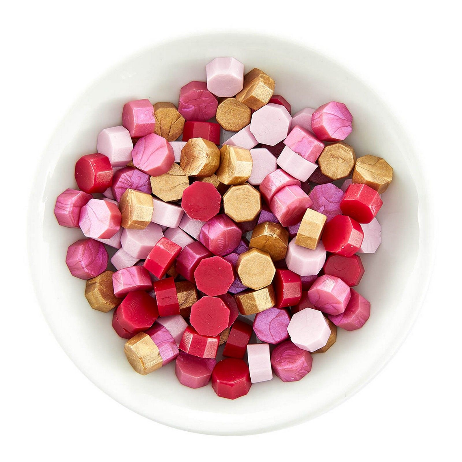Spellbinders • Mix Perle Ceralacca Rosa, Fucsia, Magenta, Zucchero Filato, Dorato 100pz