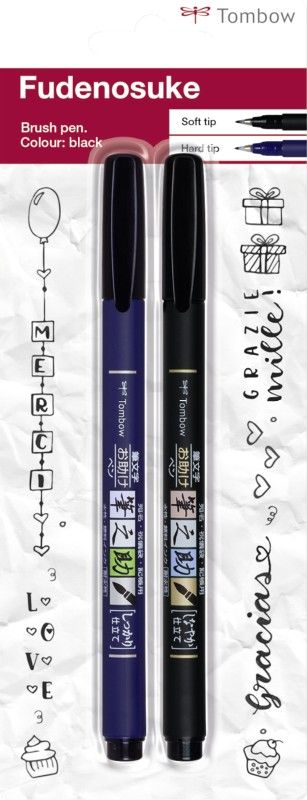 Tombow • Fudenosuke black 2 pcs. blister