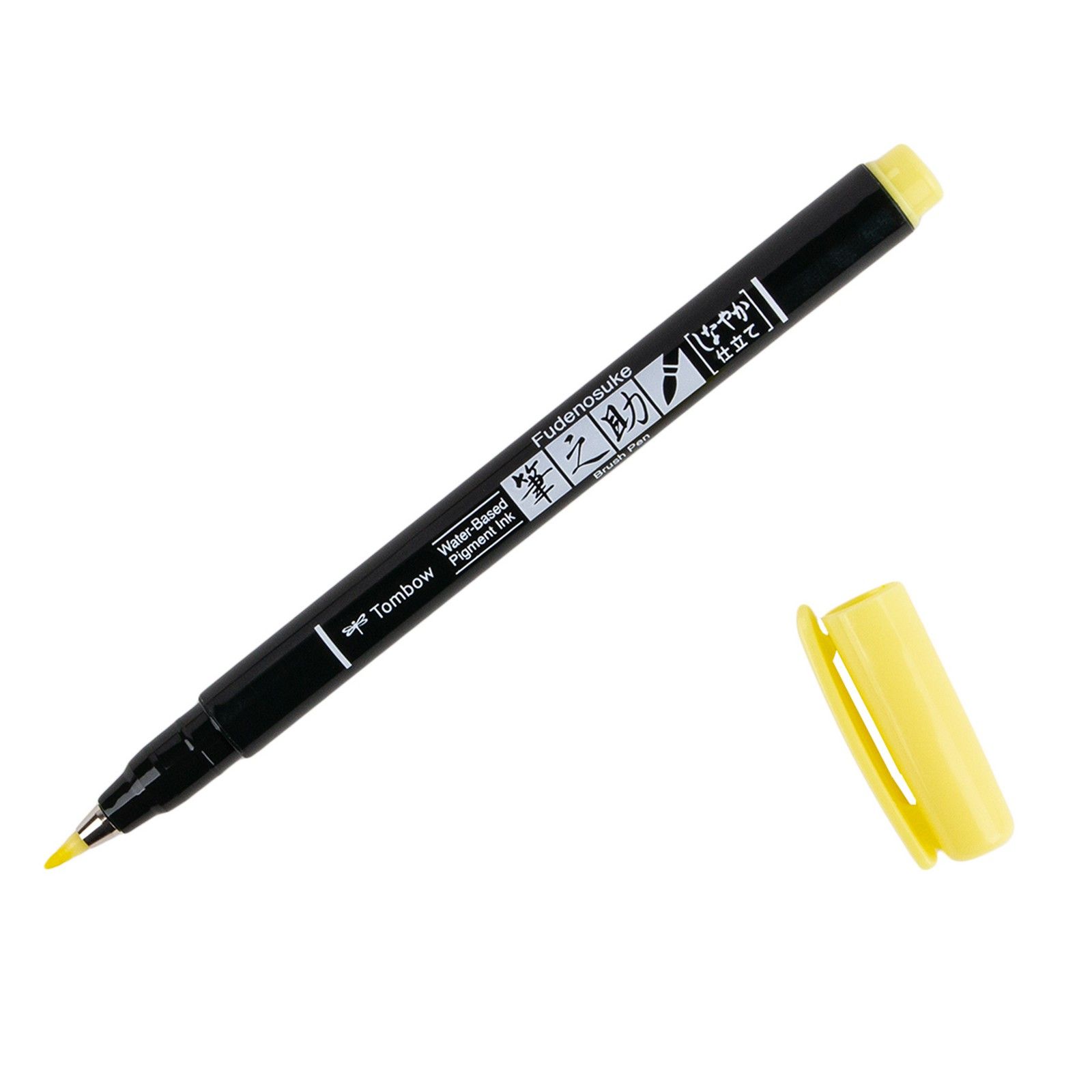 Tombow • Brush Pen Fudenosuke pastel for black paper, Pale yellow