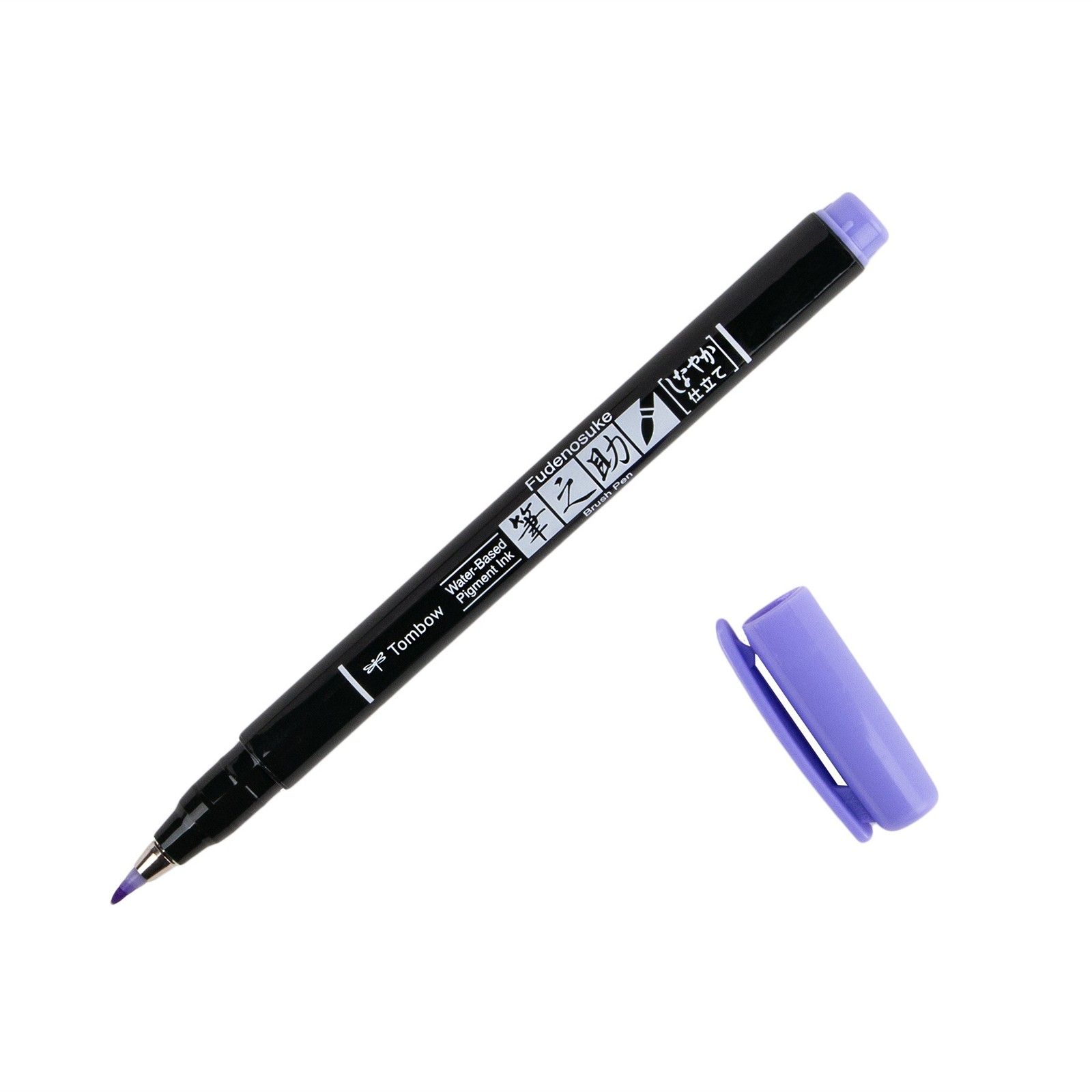 Tombow • Brush Pen Fudenosuke pastel for black paper, Lavender