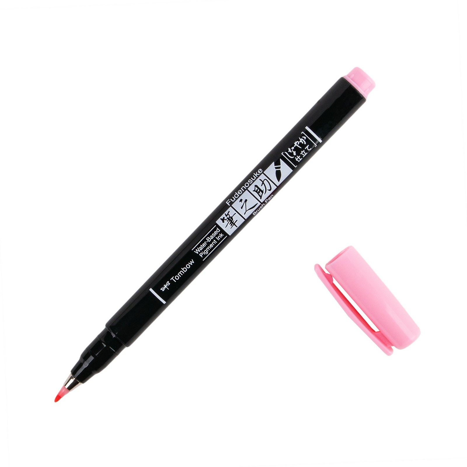 Tombow • Brush Pen Fudenosuke pastel for black paper, Soft pink