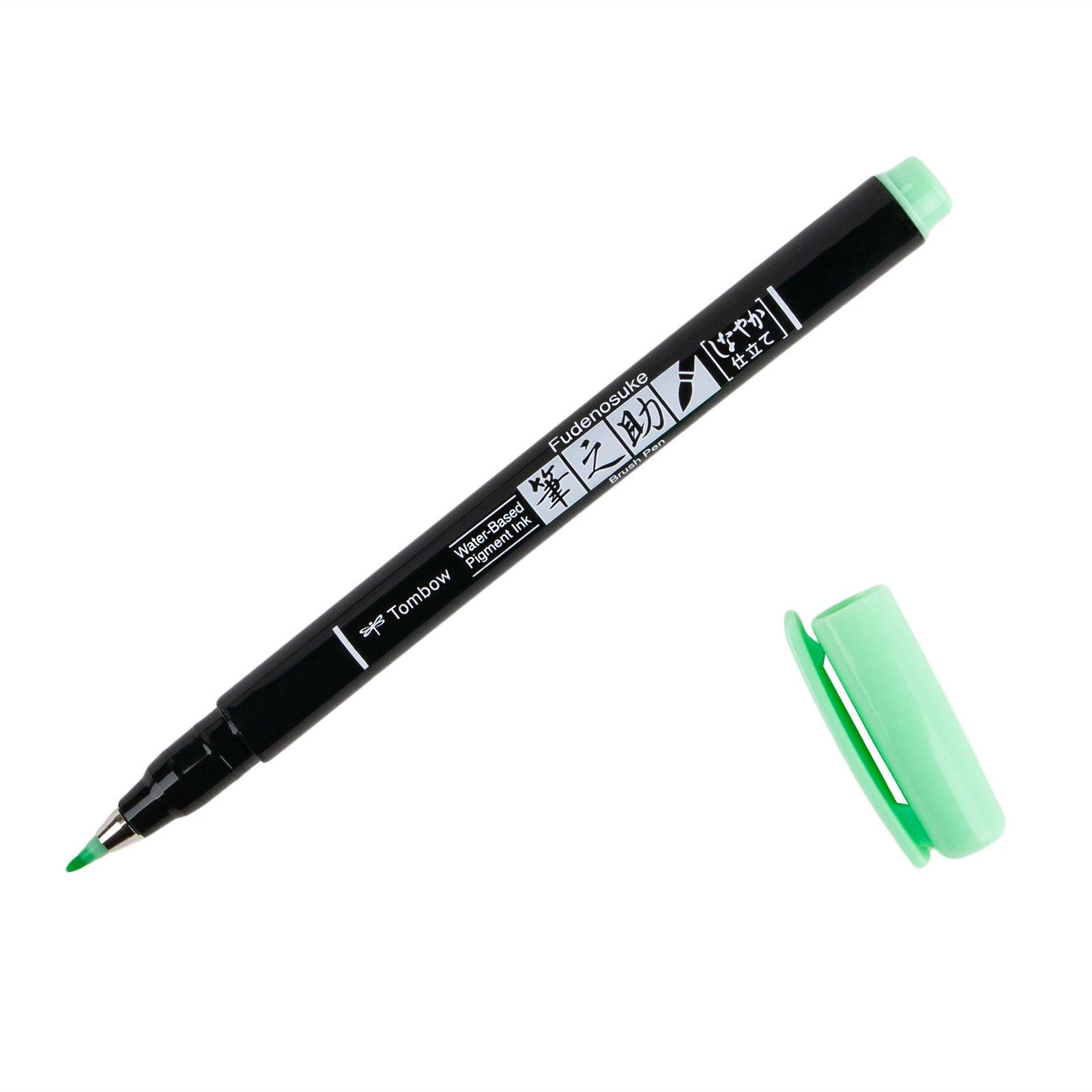 Tombow • Brush Pen Fudenosuke pastel for black paper,  Light green