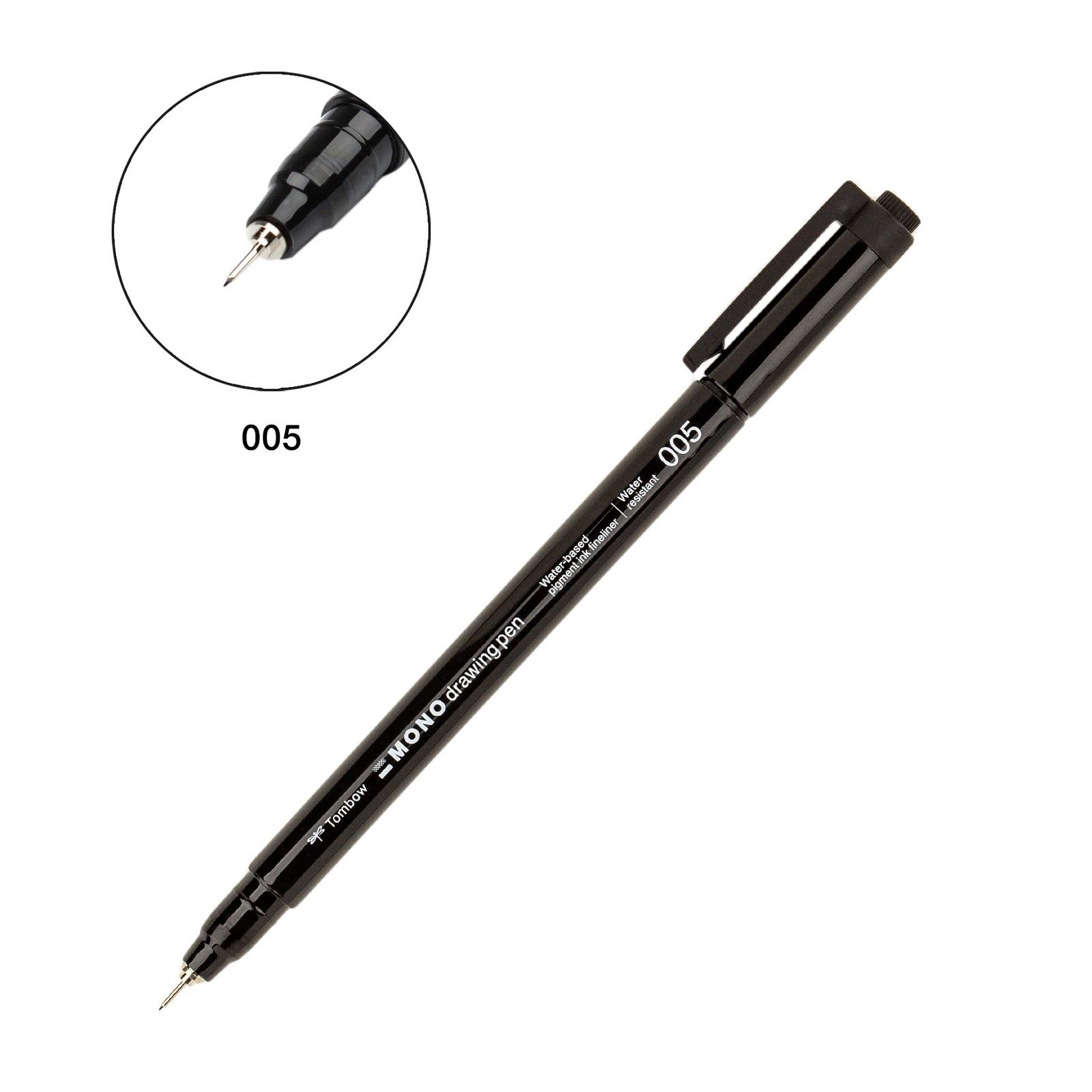 Tombow • Fineliner MONO drawing pen, line width 005 (approx. 0.20 mm), Black