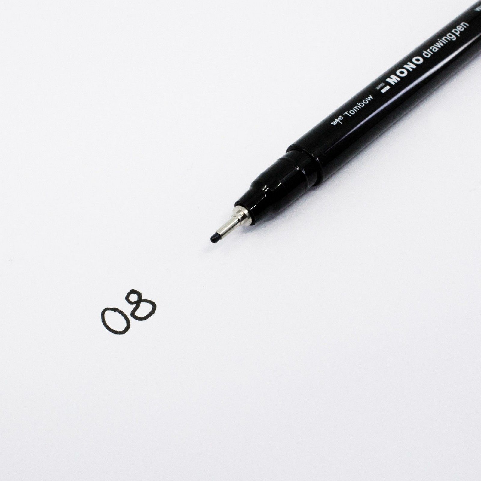 Tombow • Fineliner MONO drawing pen, line width 08 (approx. 0.60 mm), Black