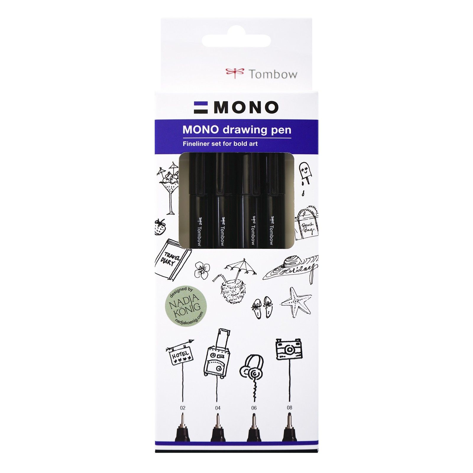 Tombow • MONO drawing pen Bold set, 4x