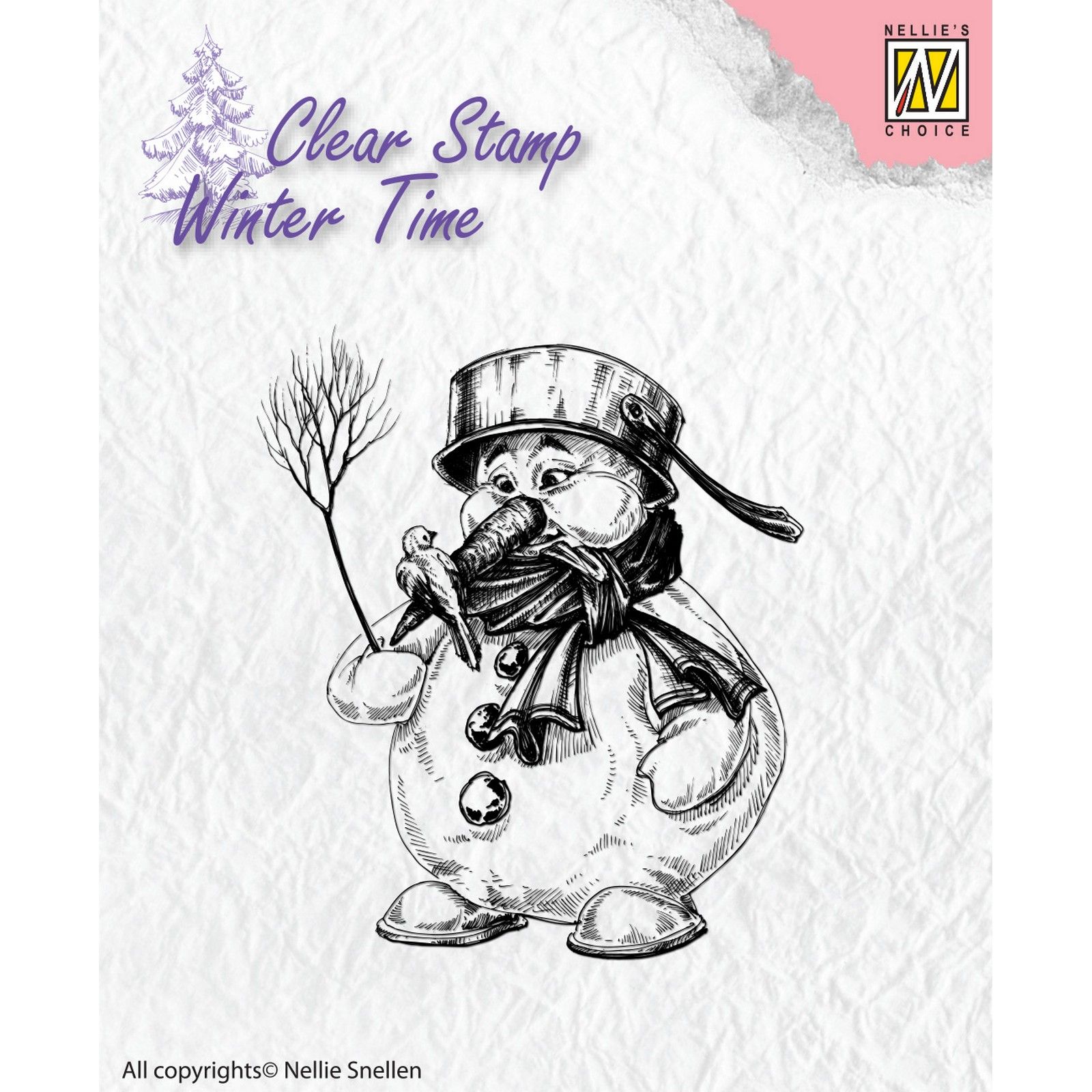 Nellie's Choice • Winter Time Clear Stempels Snowman