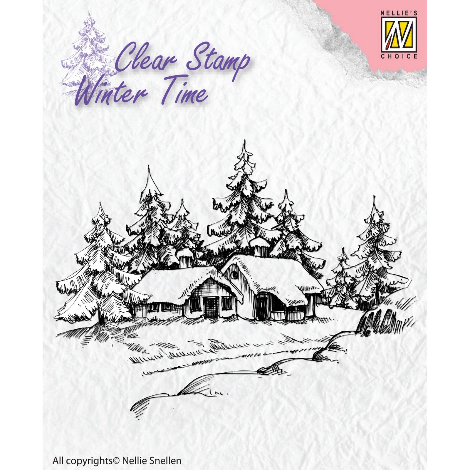 Nellie's Choice • Winter Time Clear Stamps Wintery House