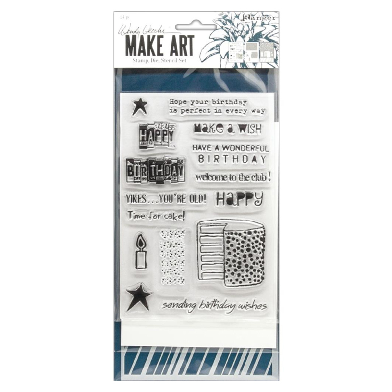 Ranger • Make art Stamp, die & stencil set Birthday bash