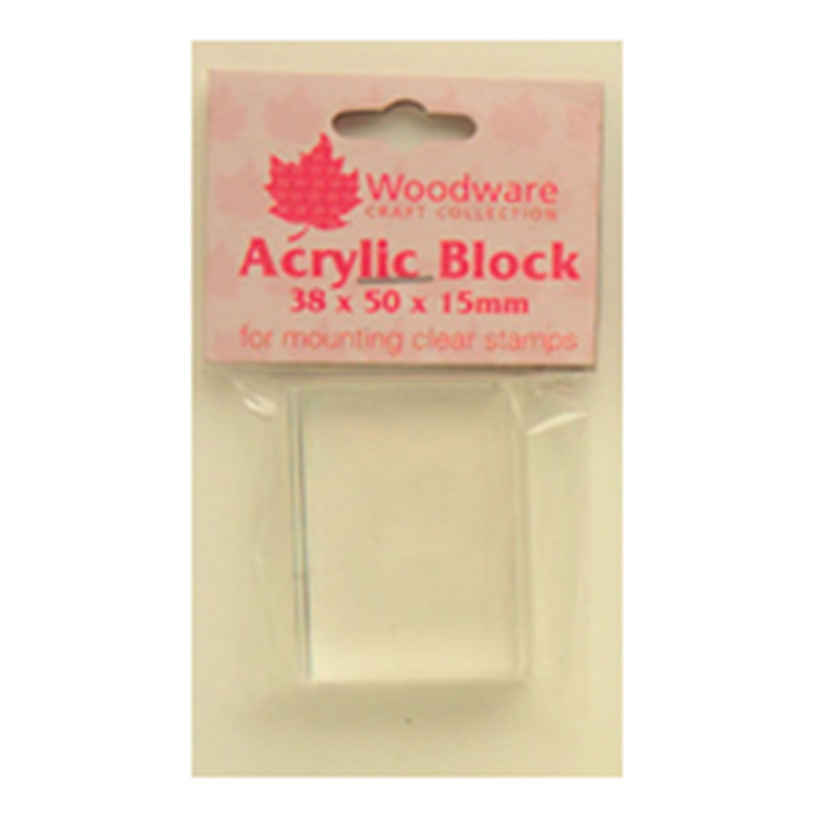 Woodware • Acryl Stamp Block 38x50mm Small