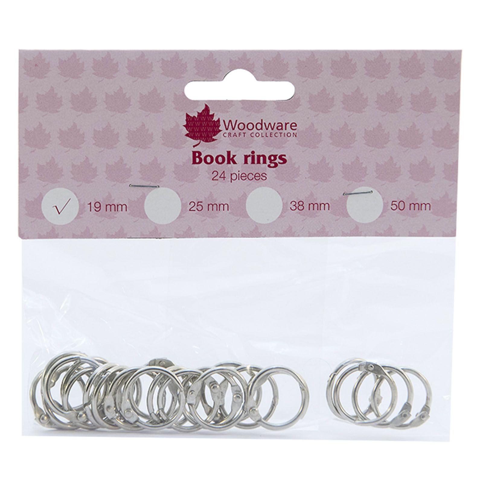 Woodware • Book rings 19mm 24pieces