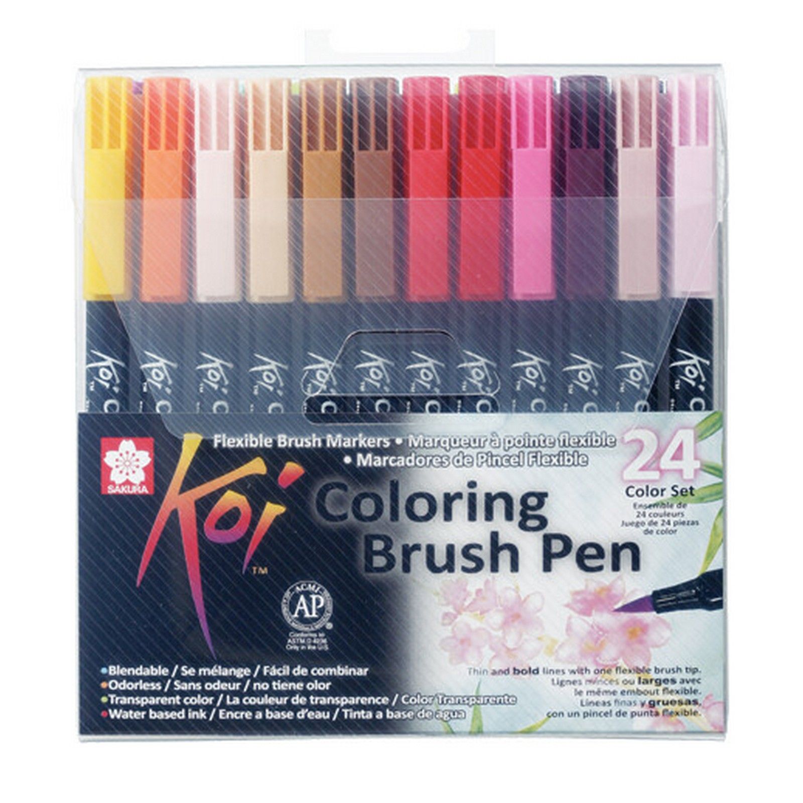 Sakura • Koi Coloring Brush Pen Set 24 Kleuren