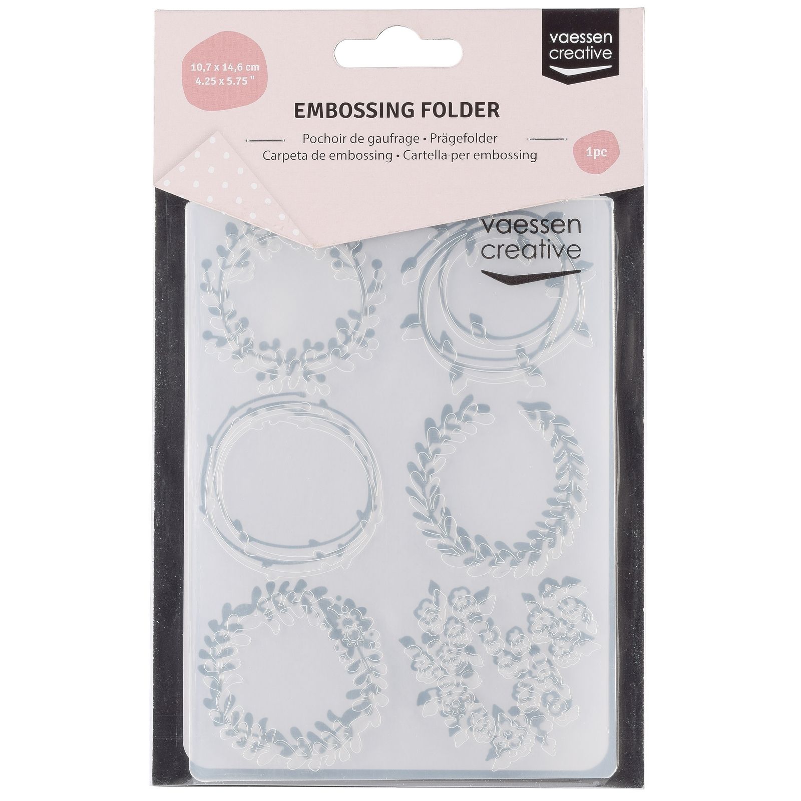 Vaessen Creative Set Forme Per Taglio E Punzonatura - Ferro Nero, 6 Pezzi (Diametri Da 3 A 11,5 Cm) Per Scrapbooking E Cartoncino