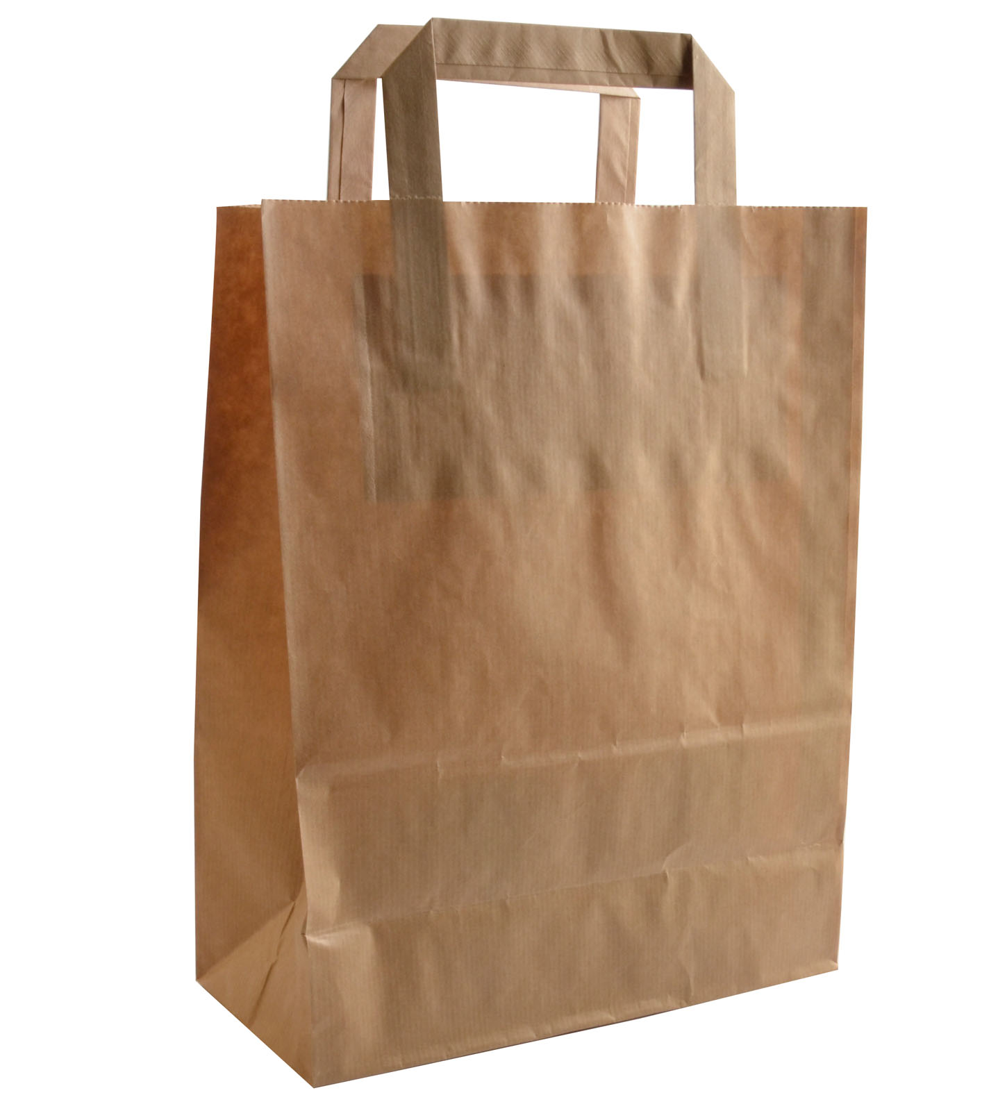 Vaessen Creative • Paper bag kraft brown flat handle 50pcs 22x10x28cm