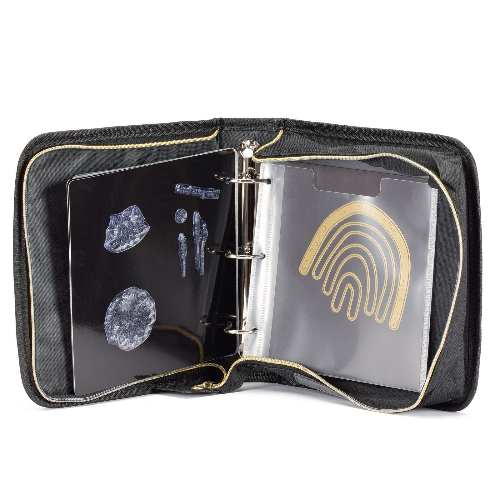 Cartella Leiderpapel 4 Anelli A4 - Chiusura Zip, 4 Tasche Interne, Bordo Colorato - Foto 3