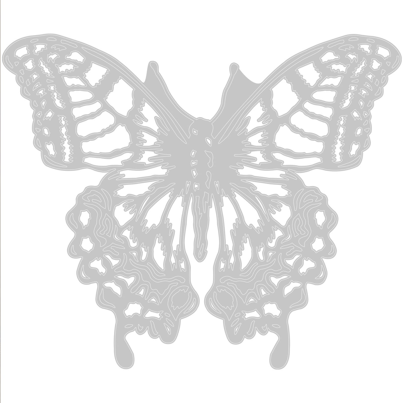 Sizzix 665201 Fustella Thinlits – Farfalla Prospettiva Di Tim Holtz – 15,9 X 13,4 Cm – Per Big Shot