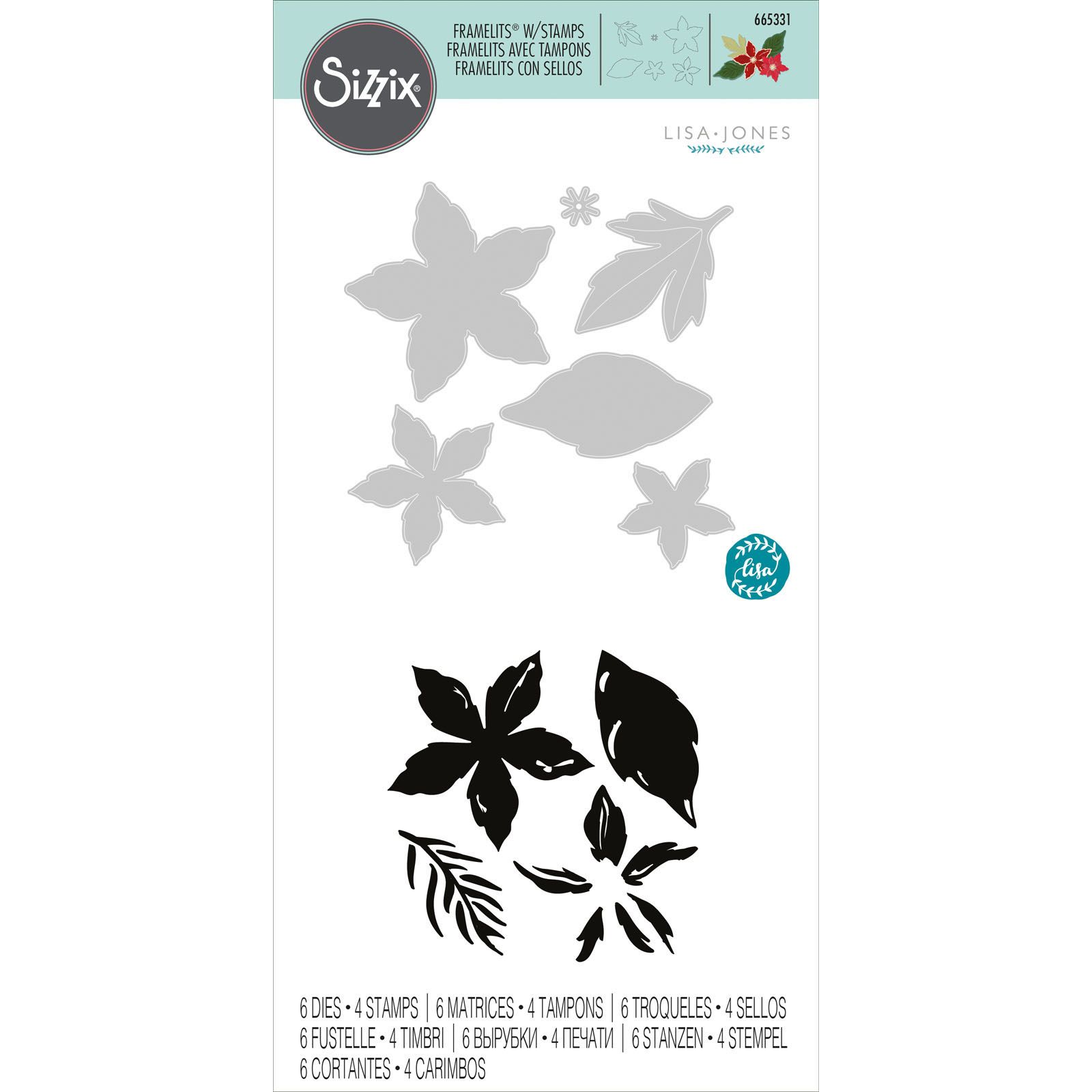 Sizzix Set Fustelle Framelits 6 Pezzi + 4 Timbri Memory Maker Di Olivia Rose – Per Scrapbooking E Card Making - 2