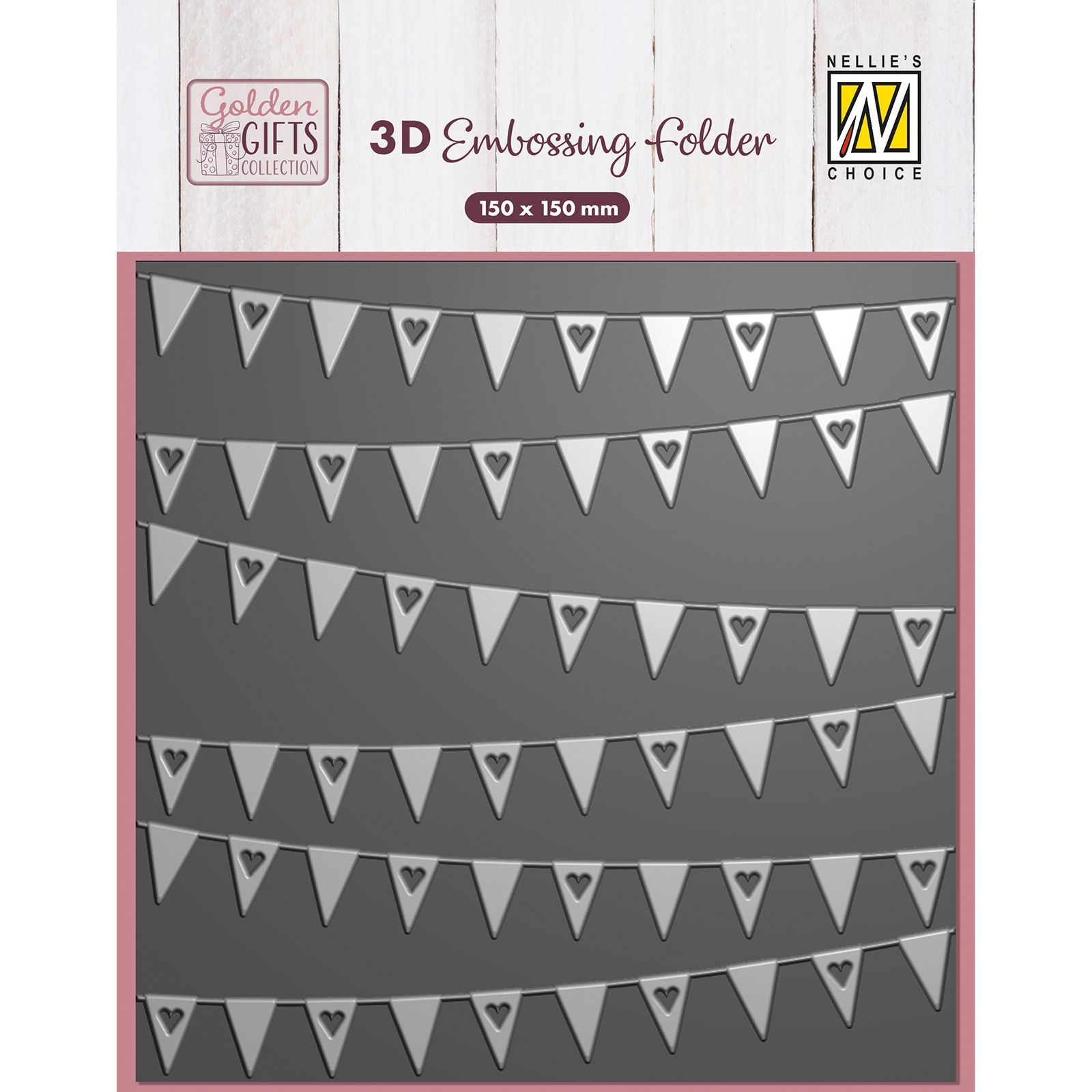 Nellie's Choice 3D Embossing Folder Easter Tile 5.91 X 5.91 Inch / 15 X