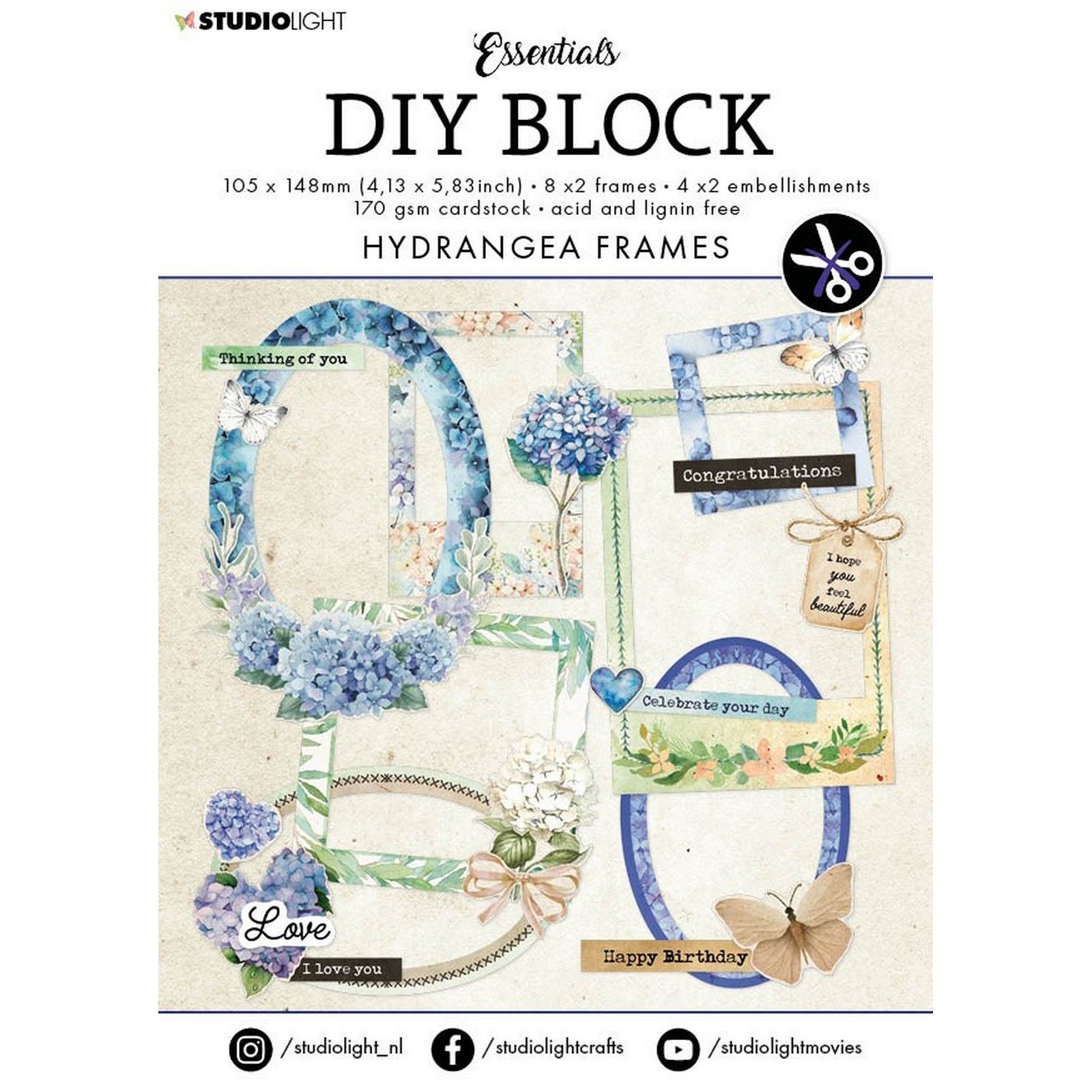 Studio Light • Essentials DieCut Block Hydrangea Frames