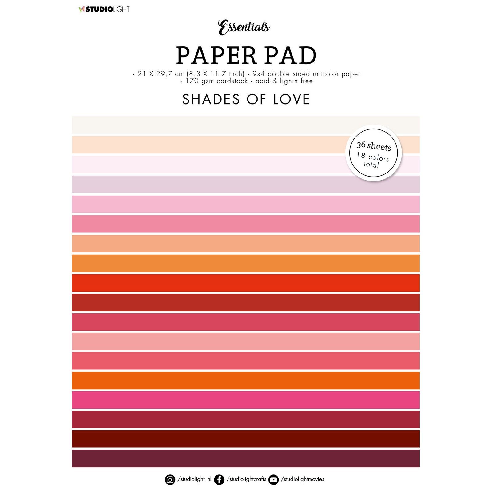 Studio Light • Essentials Paper Pad Unicolor Paper Bohemian