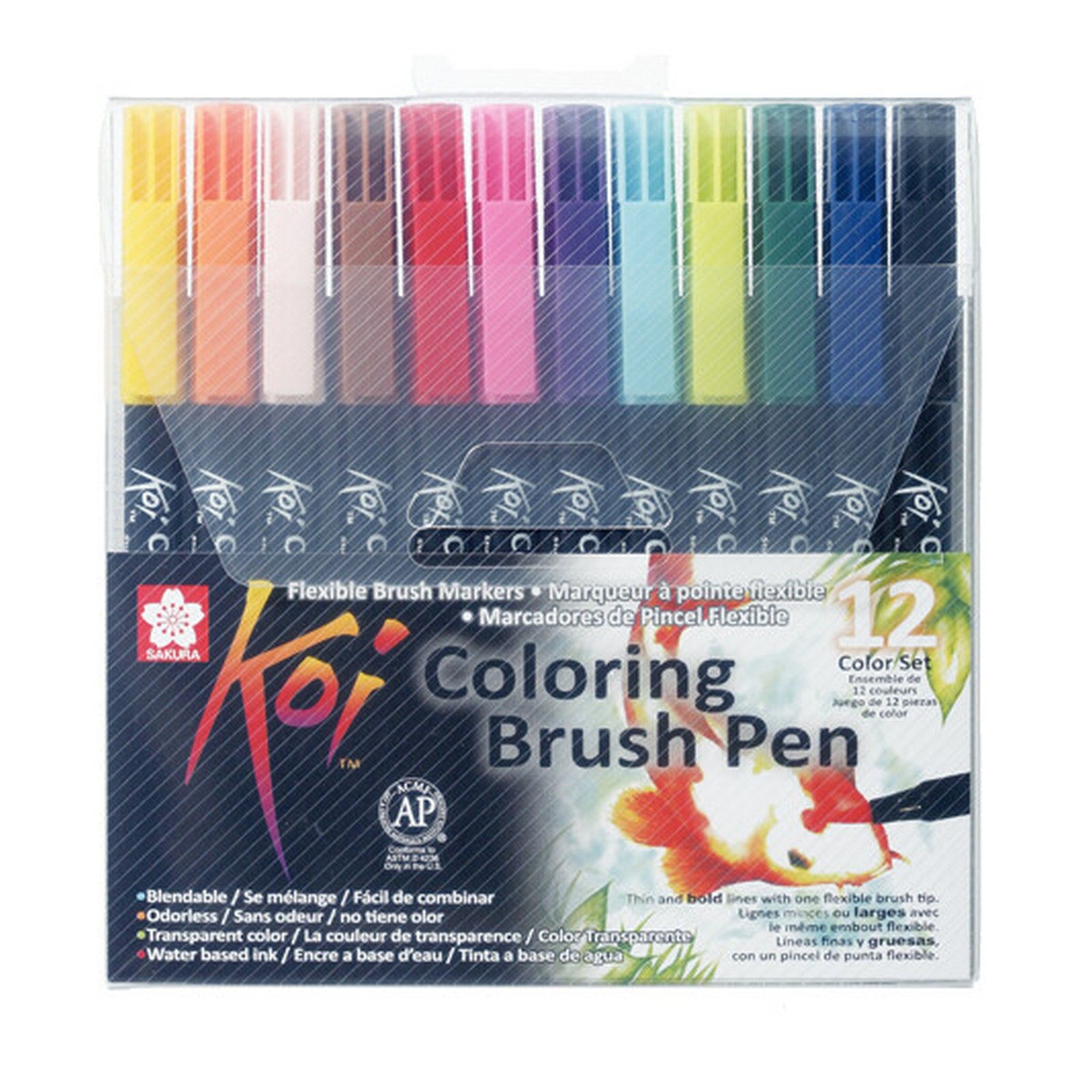 Sakura • Koi Coloring Brush Pen Set 12 Couleurs